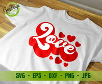 Retro Love Text Svg cricut file for valentine day svg - gaodesigns store