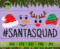 Santa Squad Svg, Kids Christmas Svg, Elf svg, Santa Hat Svg Reindeer Svg Snowman Svg file for Cricut GaoDesigns Store Digital item
