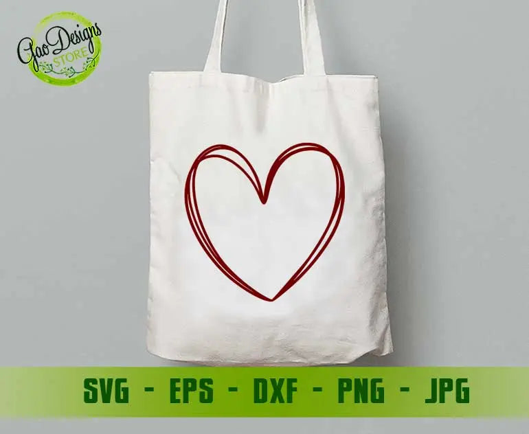 Split Heart SVG, Doodle Heart Monogram SVG, Monogram Heart SVG, Hand Drawn Heart svg, Heart Clip Art, Valentines day clipart GaoDesigns Store Digital item