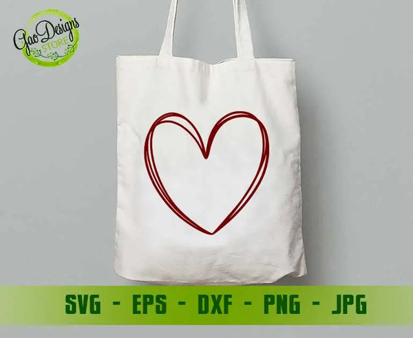 heart monogram bag