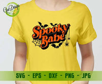 Spooky babe SVG Funny Shirt Design SVG, Halloween Quote SVG, Funny Halloween svg, Spooky svg cricut file GaoDesigns Store Digital item