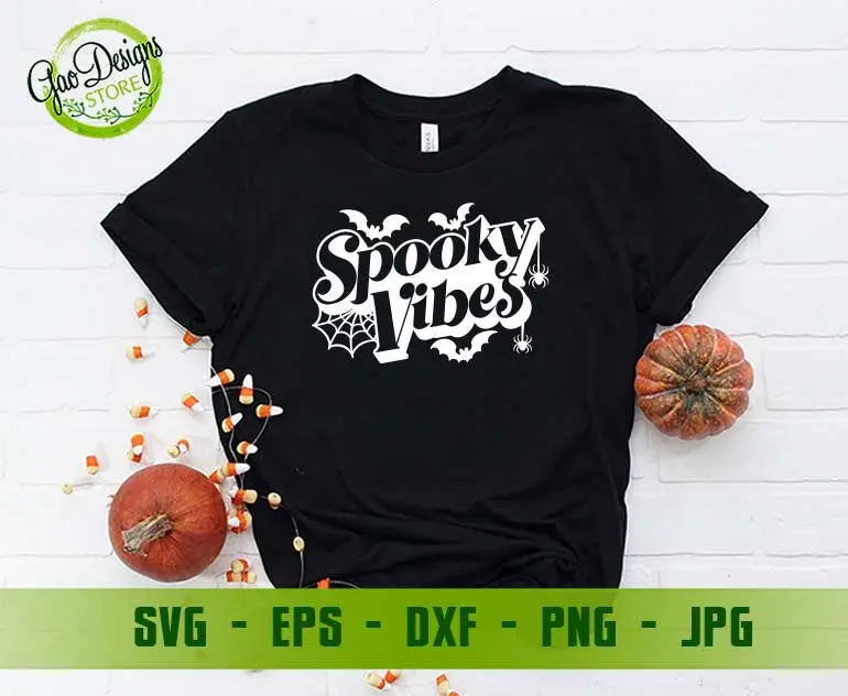 Spooky vibes SVG Funny Halloween svg, Funny Shirt Design SVG, Halloween Quote SVG, Spooky svg cricut GaoDesigns Store Digital item