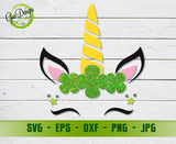 St Patrick's Day unicorn svg, unicorn svg, St Patrick's Day svg, Lucky SVG, shamrock svg, cricut Silhouette cut file svg dxf jpg png GaoDesigns Store Digital item