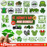 St. Patrick's Day SVG PNG Mini Bundle featuring 25 plus premium designs including Lucky Clovers and Leprechaun quotes - GaoDesigns