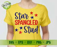 Star Spangled Stud svg, 4th of July svg, America svg, Patriotic svg, Fourth of July svg cricut file GaoDesigns Store Digital item