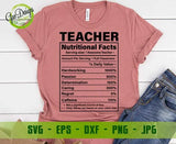 Teacher Nutrition Facts SVG Teacher SVG Funny Teacher SVG Teacher Svg Cut File Teacher Nutrition Svg GaoDesigns Store Digital item