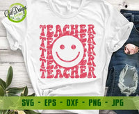 Teacher Smiley Face Svg Teacher Smile Svg, Teacher Shirt Svg, Teacher Life Svg, Positive svg Cricut GaoDesigns Store Digital item