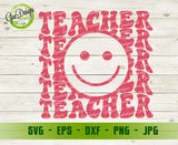 Teacher Smiley Face Svg Teacher Smile Svg, Teacher Shirt Svg, Teacher Life Svg, Positive svg Cricut GaoDesigns Store Digital item