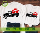 Valentine Truck Svg, Valentine's Day Svg, Red Truck with Heart Svg, Valentine Svg, Cutting files for CriCut GaoDesigns Store Digital item