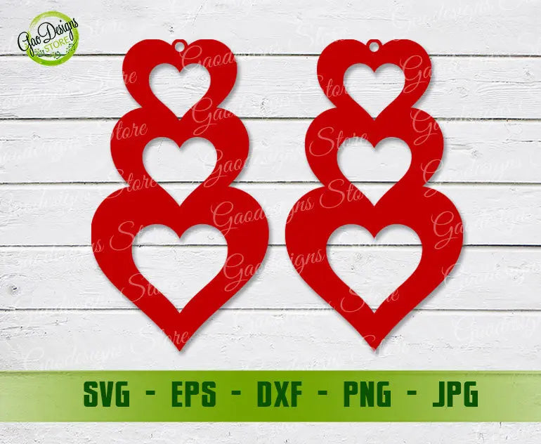 Valentine day svg, Valentine Earrings SVG Cut Files, Valentine Earrings Template SVG, Earrings Valentine Love SVG GaoDesigns Store Digital item