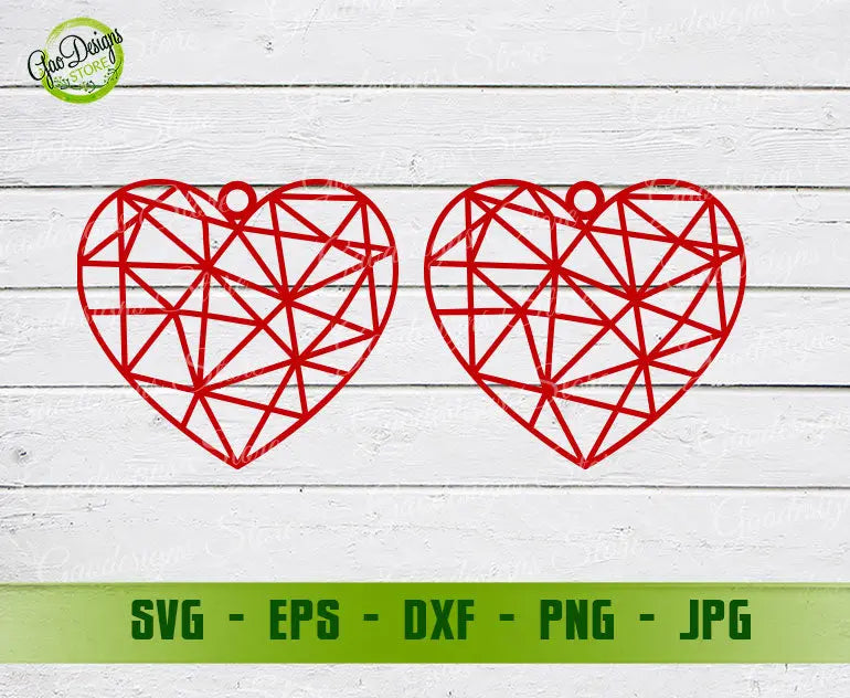 Valentine day svg, Valentine Earrings SVG Cut Files, Valentine Earrings Template SVG, Earrings Valentine Love SVG GaoDesigns Store Digital item