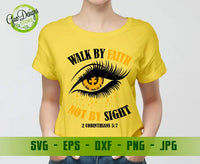 Walk by Faith, Not by Sight - 2 Corinthians 5:7 SVG cut file, Silhouette and other cutting machines, Bible verse svg GaoDesigns Store Digital item