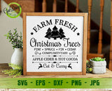 Farm Fresh Christmas Trees Svg; Farmhouse Christmas svg; Christmas Sign Svg; Christmas Svg; Tree Farm svg