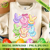 Beige sweatshirt with Christian Easter bunny sublimation print - GaoDesigns