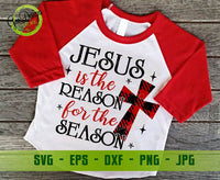 Jesus is the reason for the season svg; Christian svg; Buffalo Plaid Svg; Merry Christmas svg; Nativity svg; Jesus svg digital item by gaodesigns.store