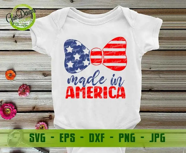 America Bow SVG Made in America svg  Free 4th of July svg Patriotic svg Independence svg America Svg GaoDesigns Store Digital item