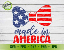 Load image into Gallery viewer, America Bow SVG Made in America svg  Free 4th of July svg Patriotic svg Independence svg America Svg GaoDesigns Store Digital item
