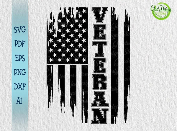 American Flag Veteran SVG Distressed Flag Svg, Usa Veteran Svg For Cricut, American flag svg Veteran Day svg files for Cricut Silhouette GaoDesigns Store Digital item