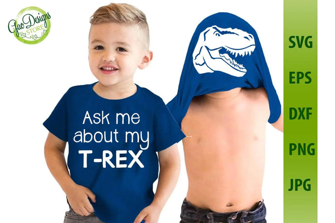 Ask me about my t-rex svg shirt, Funny kids t shirt, Dinosaur Tee svg, Dinosaur Gifts svg GaoDesigns Store Digital item