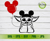 Baby Yoda svg, Mickey Ears Svg, The Child svg, Mandalorian baby svg, Star Wars svg files for cricut png dxf GaoDesigns Store Digital item