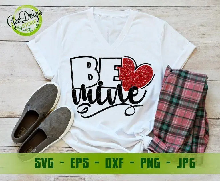 Be Mine svg, Valentine's Day Svg, Valentine Svg Cutting files for CriCut Valentine Shirt svg for Women, Heart svg GaoDesigns Store Digital item