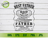 Best Father All Time Dad No. 1 SVG,  Funny Father's Day Father's Day svg, Fathers Day Cricut Files GaoDesigns Store Digital item