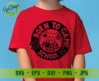 Born to game Forced to go to Work svg, Gamer svg, Funny Gaming svg, 100th Day Of School svg Cut File for Cricut GaoDesigns Store Digital item
