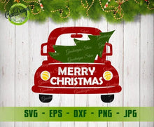 Load image into Gallery viewer, Christmas truck back with tree svg, Christmas truck back svg, Christmas tree svg, Christmas truck svg, Christmas svg, Red Truck SVG GaoDesigns Store Digital item
