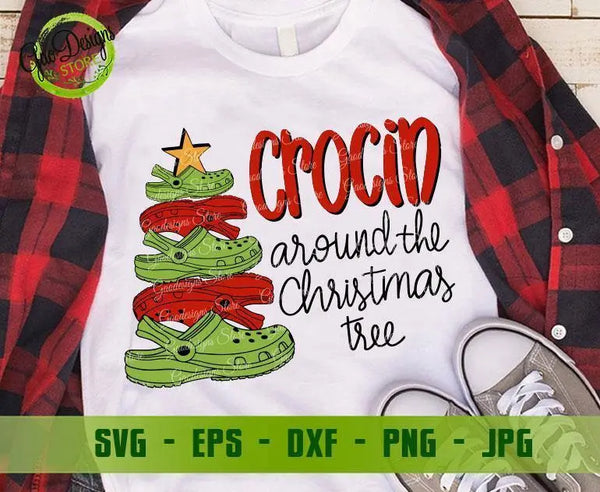 Crocin' around the Christmas tree svg, funny holiday Crocs svg, crocs cut file Digital Download SVG files for Cricut, Christmas shirt svg GaoDesigns Store Digital item
