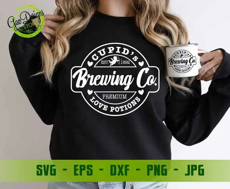 Cupid's Brewing Co SVG cricut file for valentine day svg - GaoDesigns Store
