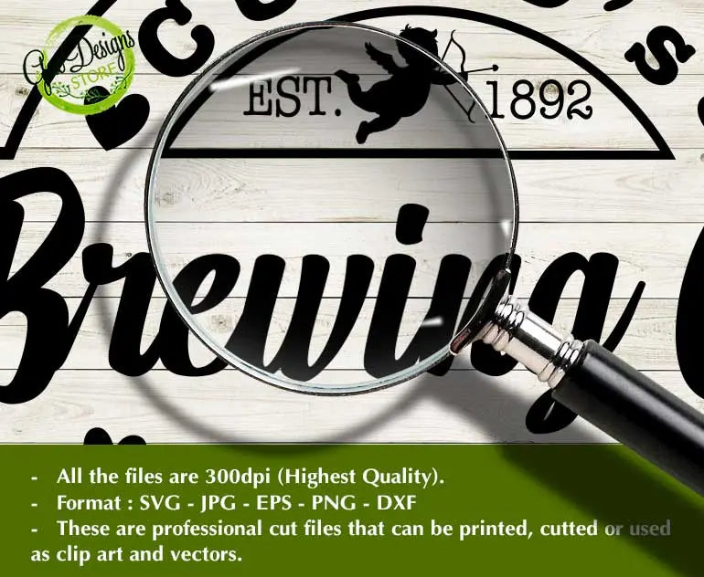 Cupid's Brewing Co SVG cricut file for valentine day svg - GaoDesigns Store