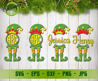Cute elf squad monogram frame svg, The Elf Christmas Frame Cuttable Designs, Elf Monogram SVG File, Christmas svg GaoDesigns Store Digital item