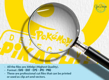 Load image into Gallery viewer, Detective Pikachu Clipart, SVG Png Eps Clip Art Files, Pokemon Pikachu svg file for cricut GaoDesigns Store Digital item

