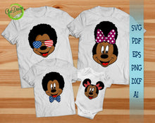 Load image into Gallery viewer, Disney Family Afro American svg, Afro minnie mouse svg, Afro mickey mouse svg, minnie mouse svg GaoDesigns Store Digital item
