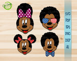 Disney Family Afro American svg, Afro minnie mouse svg, Afro mickey mouse svg, minnie mouse svg GaoDesigns Store Digital item