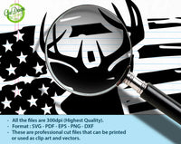 Distressed American Flag svg, hunting svg, deer svg, distressed flag, flag svg, hunting shirt, buck svg, Cricut Silhouette cut file GaoDesigns Store Digital item