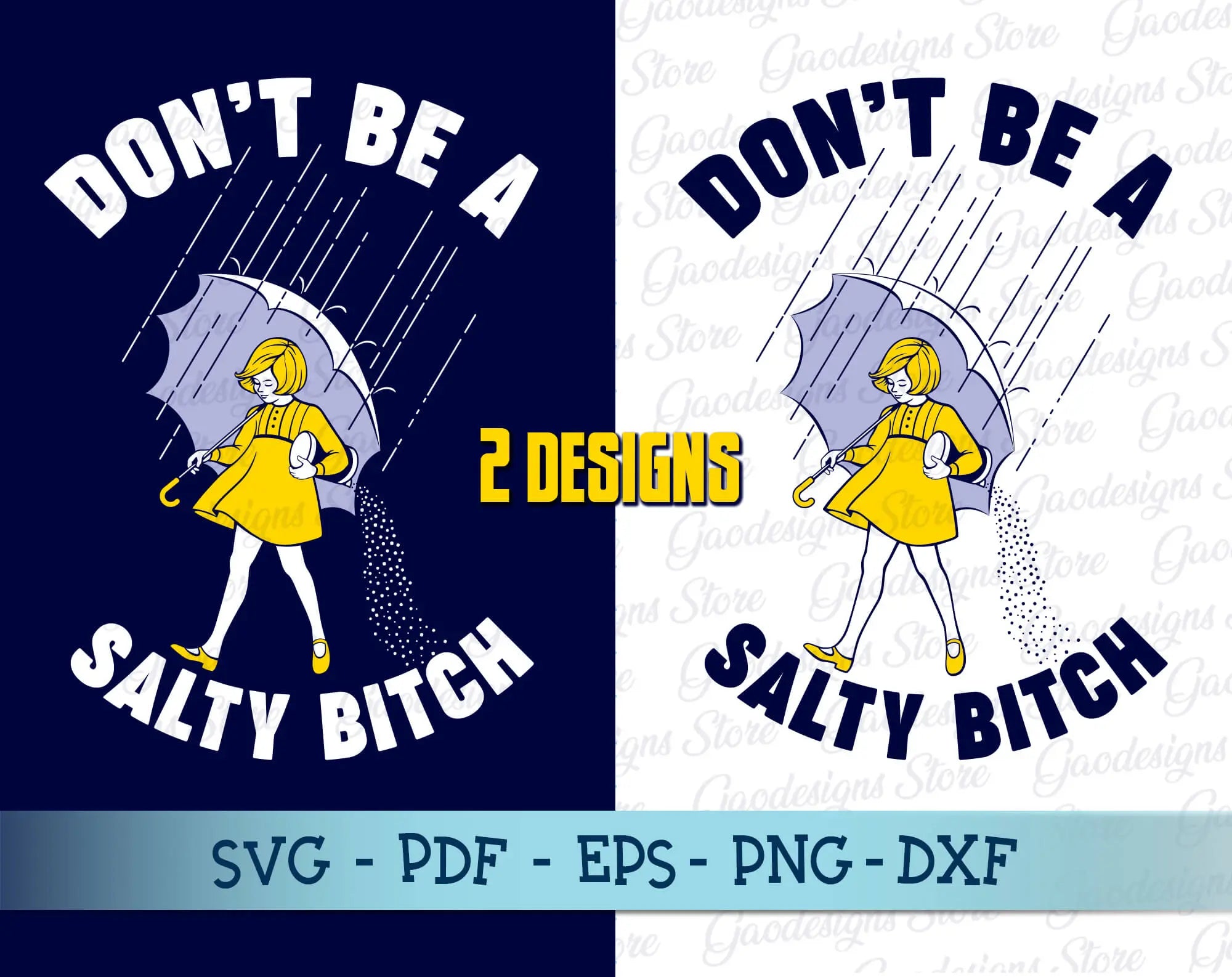 Don't be a salty bitch svg, morton salt girl svg, salty bitch png, don't be a salty bitch clipart, salty bitch print GaoDesigns Store Digital item