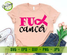 Load image into Gallery viewer, F*ck cancer awareness ribbon svg, Breast Cancer Awareness svg, Breast Cancer SVG cancer svg, cancer awareness svg file for cricut GaoDesigns Store Digital item
