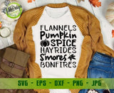 Flannel Pumpkin Spice Hayrides S'mores Bonfires SVG Cut Files, Fall Pumpkin season svg, Fall Svg Files for Cricut GaoDesigns Store Digital item