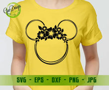 Load image into Gallery viewer, Flower and Garden Minnie SVG, Mickey Ears Svg, Disney shirt svg for cricut Disney lover svg, Disney clipart GaoDesigns Store Digital item
