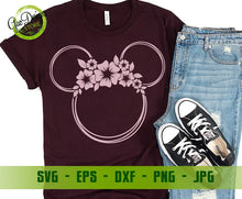Load image into Gallery viewer, Flower and Garden Minnie SVG, Mickey Ears Svg, Disney shirt svg for cricut Disney lover svg, Disney clipart GaoDesigns Store Digital item
