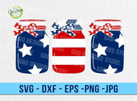 Fourth of July Mason Jar SVG, 4th of July SVG Cut table Design, svg, dxf, png Use With Silhouette Studio & Cricut Instant Download GaoDesigns Store Digital item
