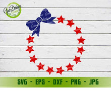 Load image into Gallery viewer, Free 4th of July Monogram svg, Monogram Frame SVG, Star Monogram Svg, American bow svg, USA Clipart GaoDesigns Store Digital item

