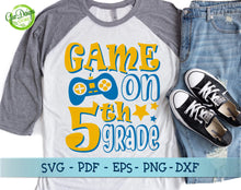 Load image into Gallery viewer, Game on 5th grade svg, Hello 5th grade png, 1st day of school, first day of school svg, shirt for students svg GaoDesigns Store Digital item
