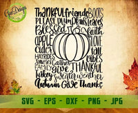 Give Thanks Typography Thanksgiving Svg, hand drawn digital download, Fall and Pumpkin SVG, Pumpkin Typography svg GaoDesigns Store Digital item