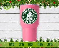 Grinchmas Blend Coffee SVG, Grinch Christmas svg cut file, Starbuck inspired Grinchmas Logo round, Mr Grinch Coffee lover GaoDesigns Store Digital item