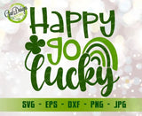 Happy Go Lucky SVG file for cricut, Funny St Patty SVG, St Patty's Day Design, St Patrick's Digital Files st patrick day svg GaoDesigns Store Digital item