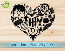 Load image into Gallery viewer, Harry Potter Heart svg file monopoly harry potter, harry potter silhouette, harry potter svg cut files, harry potter shirt svg GaoDesigns Store Digital item
