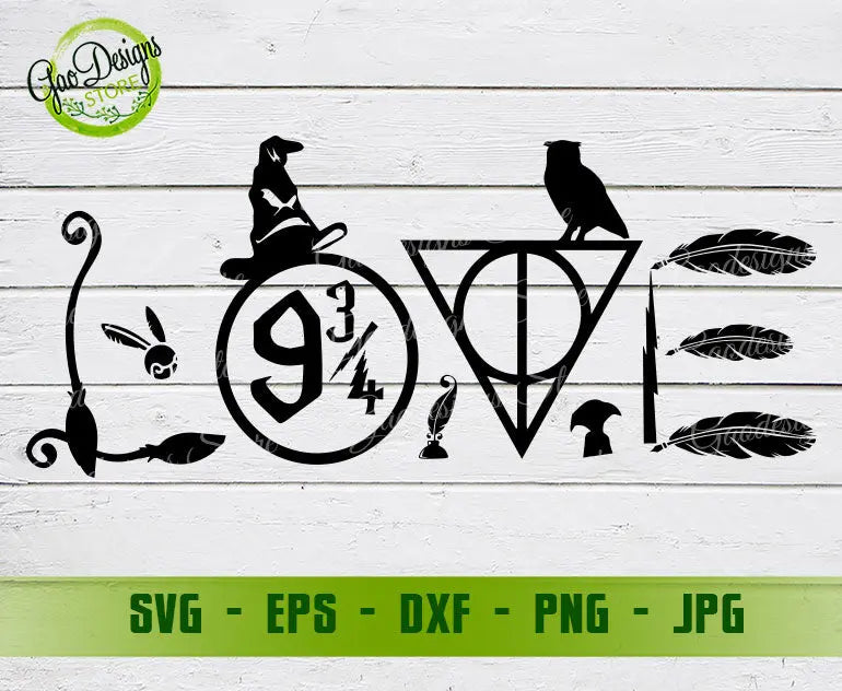 harry potter silhouette svg