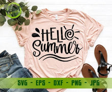 Load image into Gallery viewer, Hello Summer svg, Hello Summer Popsicle svg, Summer Sign svg, Summer svg Files, Summer svg Files for Cricut, svg Files, dxf, png Digital Download GaoDesigns Store Digital item
